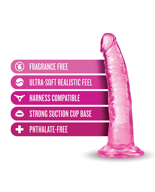 B Yours Plus 7.5" Lust n' Thrust Dildo Pink