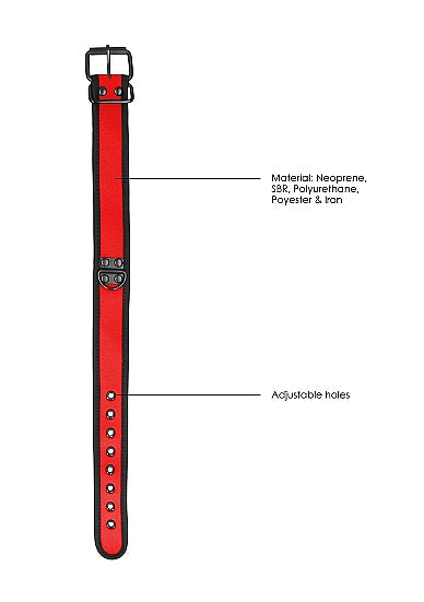 Shots Ouch Puppy Play Puppy Collar & Leash - Red