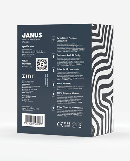 Zini Janus Anti Shock Prostate Massager - Large Black