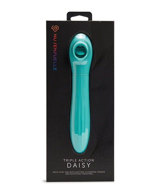 Nu Sensuelle Triple Action Daisy Suction Vibe - Neon Blue