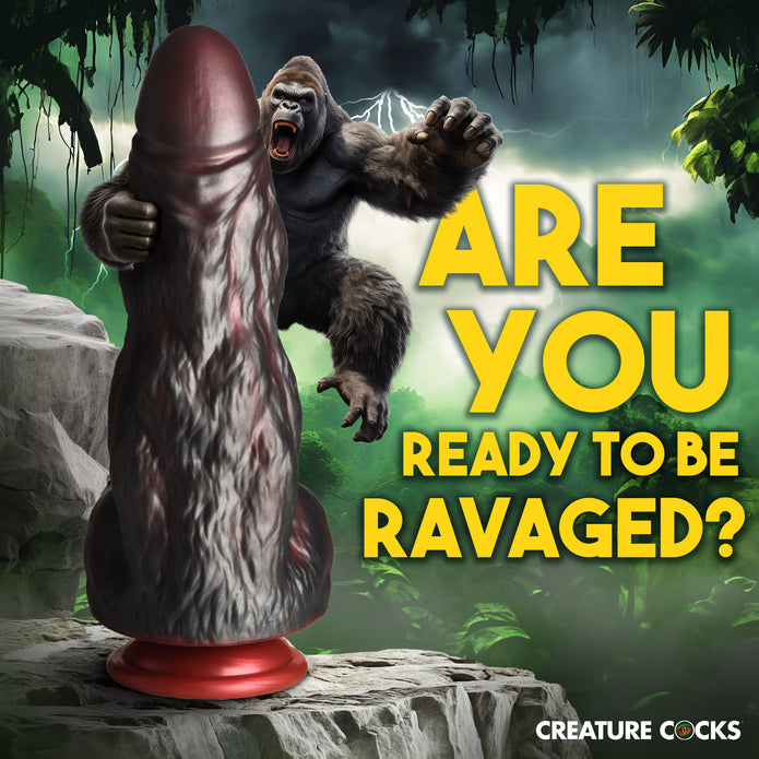 Creature Cocks King Kong Silicone Dildo - Red/Gray