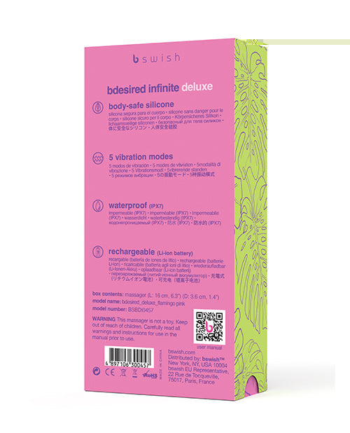 Bdesired Infinite Deluxe Massager - Pink