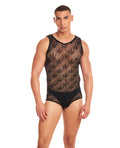 Rainbow Party Night Blaze Singlet Men's Lingerie Set Black S/M