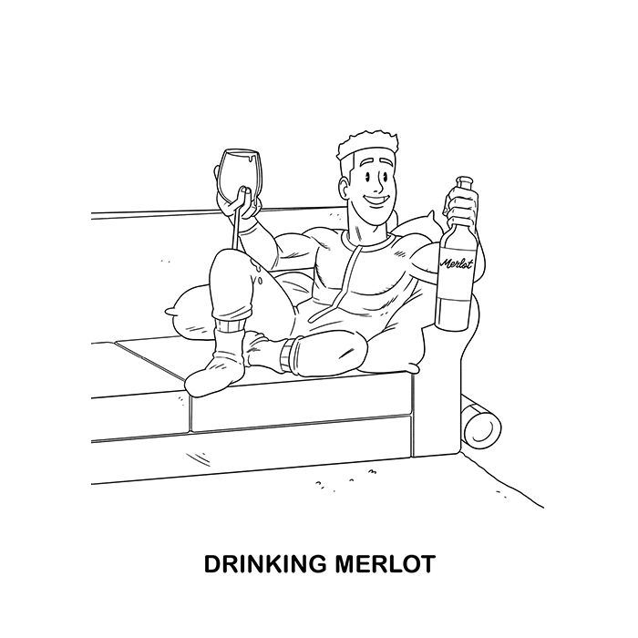 Wood Rocket Adults Doing Adult Shit Coloring Book