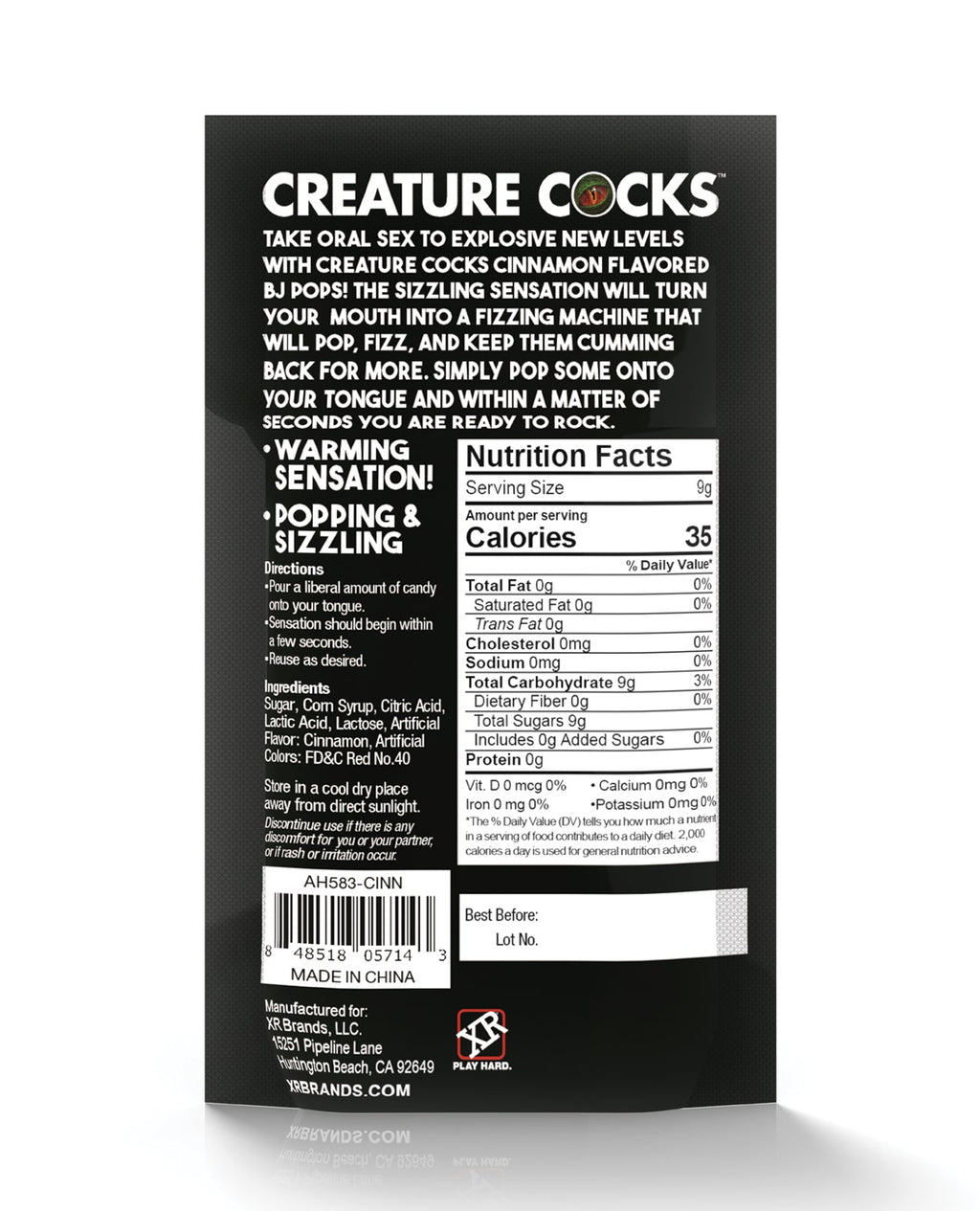 Creature Cocks BJ Pops Warming Oral Sex Candy